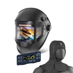 Автоматическая сварочная маска STAHLWERK SPLIT 3-в-1 со сварочным капюшоном