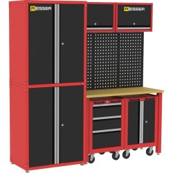 Комплект мебели для мастерской с тележками, 10 предметов, Resser