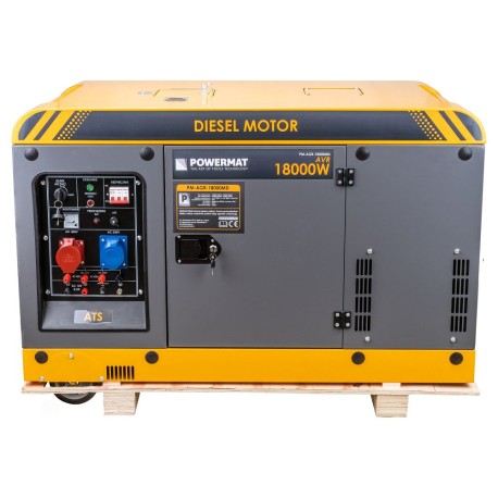 Diiselgeneraator 18kW Powermat 230V/400V/12V + ATS